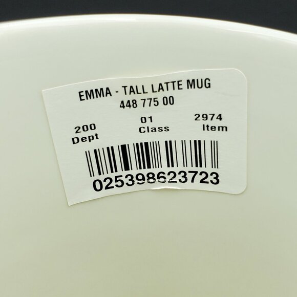 Pfaltzgraff Emma Tall Latte Mugs White Coffee Mugs Purple Pink Floral Flowers - Picture 5 of 10